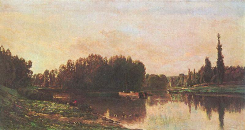 Charles-Francois Daubigny Typical painting of Seine and Oise